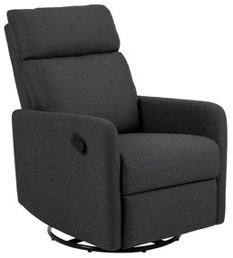 Fotoliu recliner Oakland 43999x94x67cm, 36 kg, Gri inchis, Tapiterie