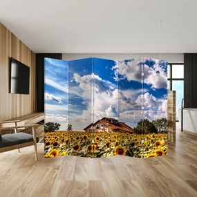 Paravan - Câmp de floarea soarelui (210x170 cm)