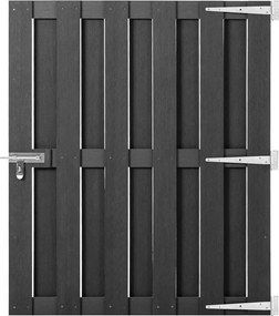 vidaXL Poartă de grădină, gri, 100x112 cm, WPC