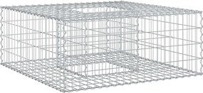 vidaXL Pat ridicat din gabion Argintiu 100 x 100 x 40 cm