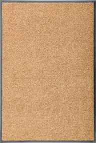 vidaXL Covoraș de ușă lavabil, crem, 60 x 90 cm