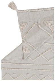 Covor alb lavabil/țesut manual din bumbac 120x160 cm Tribu Natural – Lorena Canals