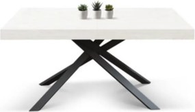 Masă Tifany BLAT ALB FRASIN - NEGRU - 140 CM / 90 / H 77