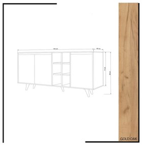 Dulap Prava Oak and White