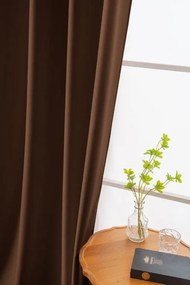 Draperie maro inchis cu rejansa OXFORD 140x250 cm