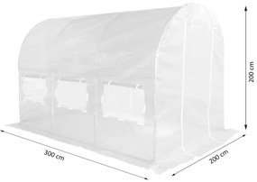 Solar de grădină ALB  2x3m cu filtru UV PREMIUM