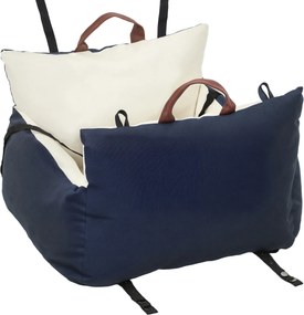 Scaun Auto PawHut pentru Câini Mici cu Lesă de Siguranță, Detașabil și Lavabil, Albastru | Aosom Romania