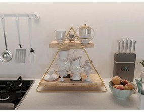 Organizator cu rafturi 35x40 cm auriu