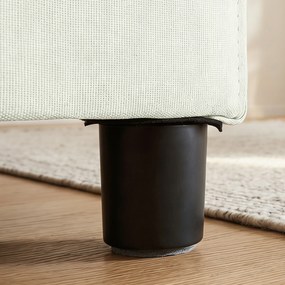 HOMCOM Fotoliu de salon, canapea 1 loc modernă fără brațe cu șezut lat, perne groase, 146x85x78cm, crem | Aosom Romania