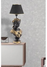Lampă de masă OPELYA 1xE27/40W/230V negru/auriu