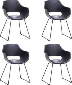 Set 4 scaune Rockville negru 60/54/85 cm