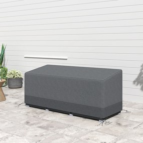 Outsunny Husă pentru mobilier de grădină Rezistentă la iarnă Impermeabilă Anti-UV 600D Oxford 190,5 x 72 x 76 cm Gri deschis | Aosom Romania