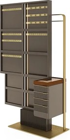 Organizator lemn masiv de bijuterii cu oglindă Domo