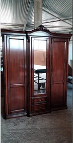 Dulap lemn masiv Briston 3 usi 2 sertare: L 178 x A 65 x H 233 cm
