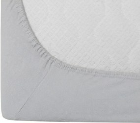 Cearsaf jersey cu lycra argintiu 90 x 200 cm