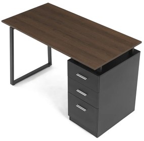 Masă de birou 3218 OAK, negru și stejar