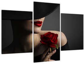 Tablou - Femeia cu flori (90x60 cm)