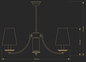 Candelabru 2 brate design clasic realizat manual N