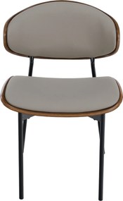 Scaun de sufragerie, bej/nuc/negru, MARSIA