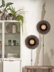 Aplica de perete eco din bambus Kalimantan 44cm nat/bl