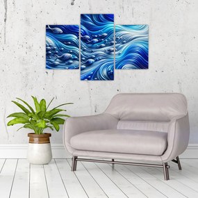 Tablou – Pești în valuri (90x60 cm)