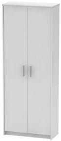 Dulap birou cu polite JOHAN NEW 05, 72,5x33,8x186 cm, culoare alba