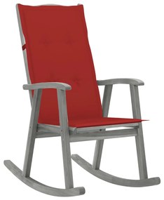 3064215 vidaXL Balansoar cu perne, gri, lemn masiv de acacia