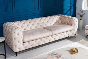 Canapea design Chesterfield, Catifea, Champagner, MODERN BAROCK