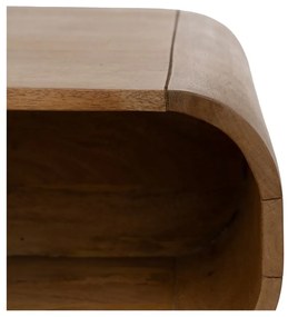 Măsuță de cafea în culoare naturală din lemn de mindi 60x120 cm Mahón – Ixia