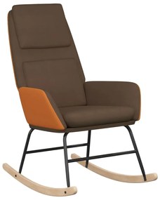 341332 vidaXL Scaun balansoar, maro, material textil