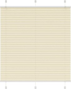 vidaXL Jaluzea plisată Crem 115x100 cm Lățime țesătură 114,4 cm