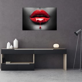 Tablou cu buze de femeie (90x60 cm)