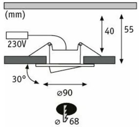 SET 3x corp de iluminat încastrat pentru baie LED/6W IP65 CALLA 230V Paulmann 99991