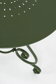 Masă metalica, verde, Ø70 cm, Etienne, Yes