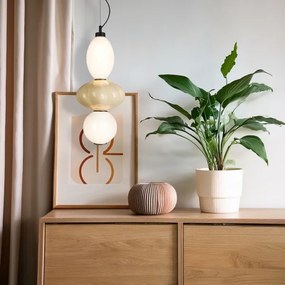 Lustră LED pe cablu ASCOLI LED/18W/230V d. 20 cm bej