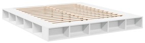3280454 vidaXL Cadru de pat alb 180x200 cm din lemn prelucrat