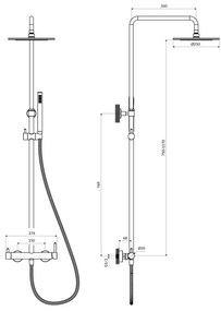 Omnires Y set de dus perete da grafit Y1244MGR