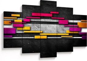 Tablou - Abstrac colorat, fundal negru (150x105 cm)