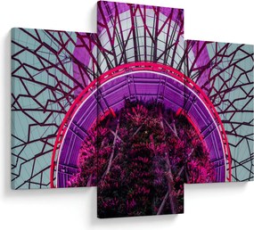 Tablou abstrac - crengi violete (90x60 cm)
