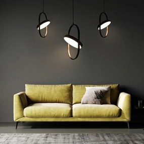 Lustra suspendata LED design minimalist SPINER 19 negru
