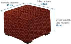Gaico Huse bielastice CRISTINA cupru taburet (40 x 40 x 40 cm)
