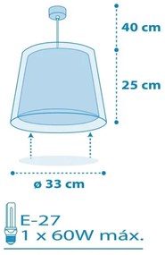 Dalber 81192T - Lustră copii LIGHT FEELING 1xE27/60W/230V