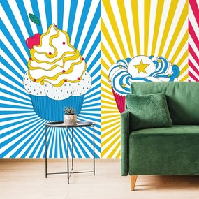 Tapet autoadeziv cupcakes pop art