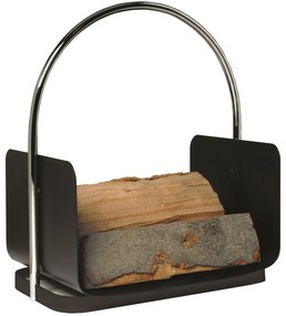 Coș metalic cu mâner, pentru lemne 50x41 cm antracit