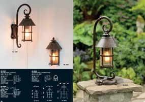 Aplica 1/2 design medieval, iluminat exterior din fier forjat, WL 3459