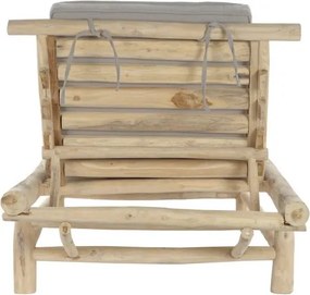 Sezlong de exterior din lemn de tec cu perna inclusa, " Natura Bed "