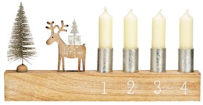 Sfesnic de advent din lemn CPRIB 31x16 cm natural