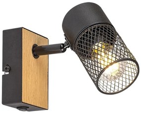 Spot de perete METTA 1xE14/40W/230V stejar Rabalux 71151