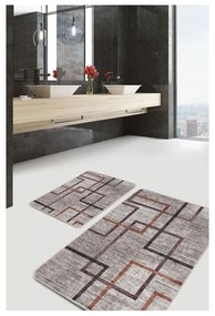 Covorașe de baie gri 2 buc. din catifea 60x100 cm – Mila Home