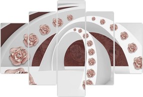 Tablou - Arcade 3D cu flori (150x105 cm)